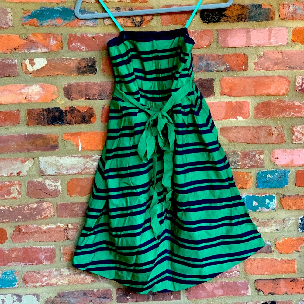 Strapless lined dress with pockets